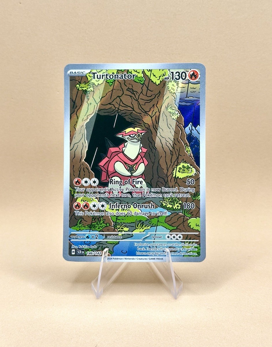Turtonator 146/142 Stellar Crown Illustration Rare Holo Pokemon Card NM