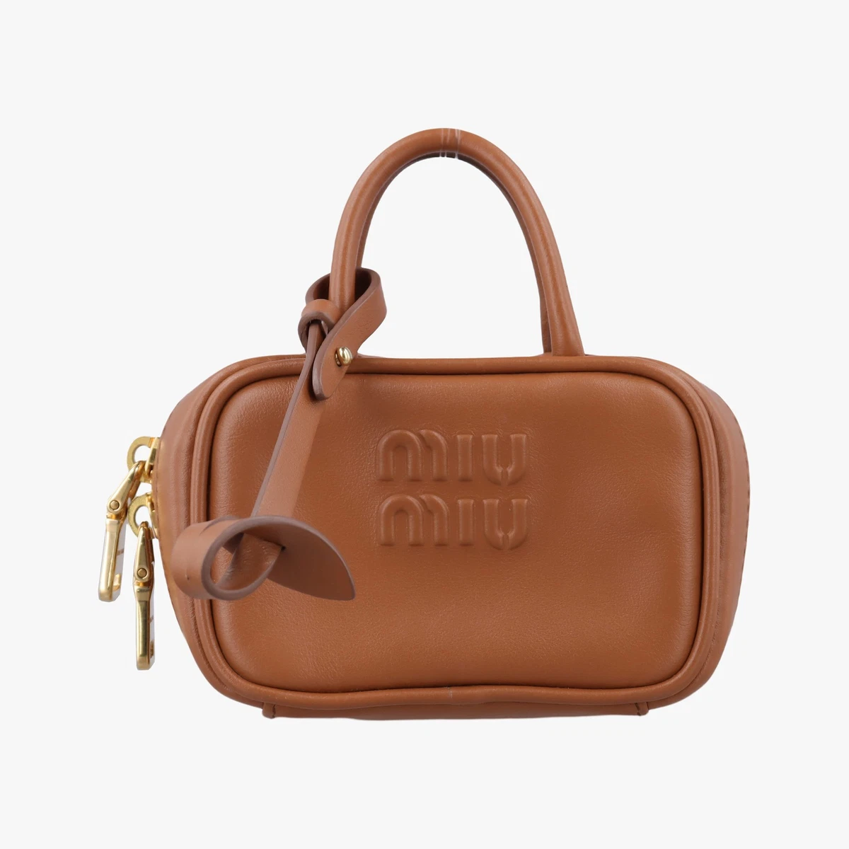 miu miu レザー バッグ ブラウン Brown Leather Exterior Miu Miu Bags & Handbags for Women for sale