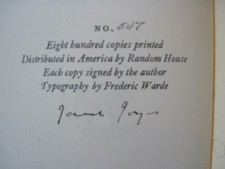 Product Image: SIGNED BY JAMES JOYCE - ANNA LIVIA PLURABELLE - FIRST EDITION - 1928