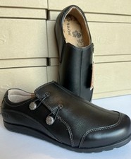 Taos Womens Blend Size 6 M Black Leather Comfy Slip On Shoes MSRP 150