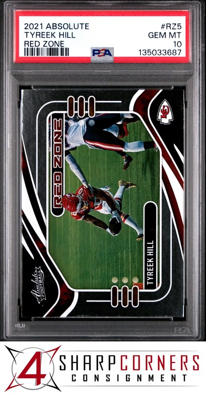 2021 PANINI ABSOLUTE RED ZONE #RZ5 TYREEK HILL POP 1 PSA 10