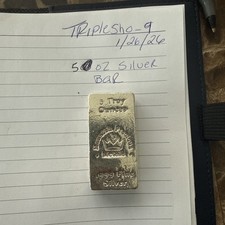 MONARCH PRECIOUS METALS 5oz SILVER 999 FINE BAR 96.49 per troy oz