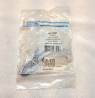 #ad #ad Mars B16 915 Fan Cycling Pressure Switch 43305 Auto Reset Open 190 Reset 275 $20.00