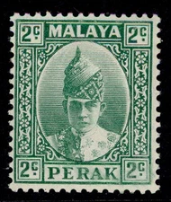 MALAYSIA - Perak GVI SG104, 2c green, M MINT. Cat £18.