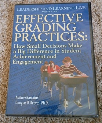 DVD  3, Vol 1  EFFECTIVE GRADING PRACTICES Douglas Reeves Leadership Learning 