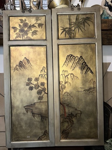 Vintage Paar japanische Fensterscheiben - Bild 14 von 16