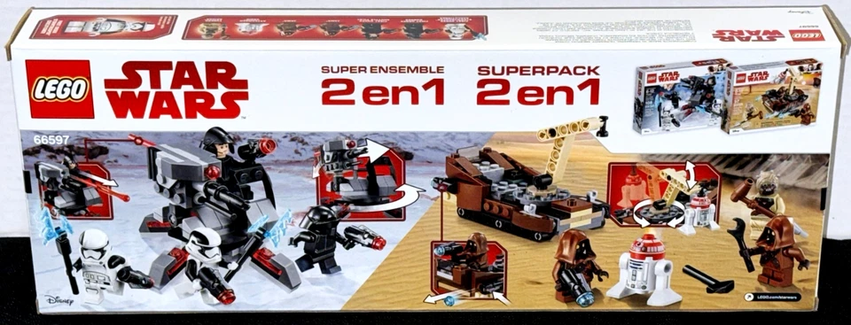 BRAND NEW! LEGO 66597 STAR WARS 2-IN-1 SUPER PACK MINIFIGURES (75197 & 75198) - Image 2 of 4