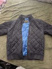 Barbour Mens Navy Quilted Jacket Full Zip Poc...