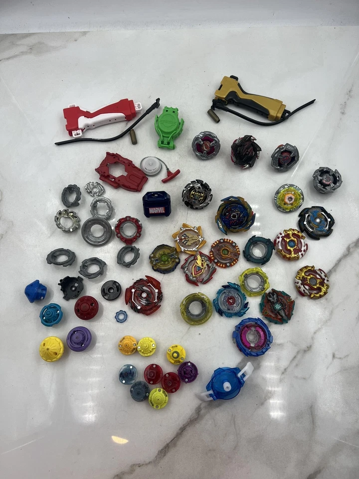Lote de lanzadores de piezas Beyblade X Beystadium con tapa de ráfaga Takara Tomy Hasbro Set Foto 4 de 4