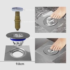 Design Floor Drain Odor Resistant Core Popup Drain Backflow Preventer Shower