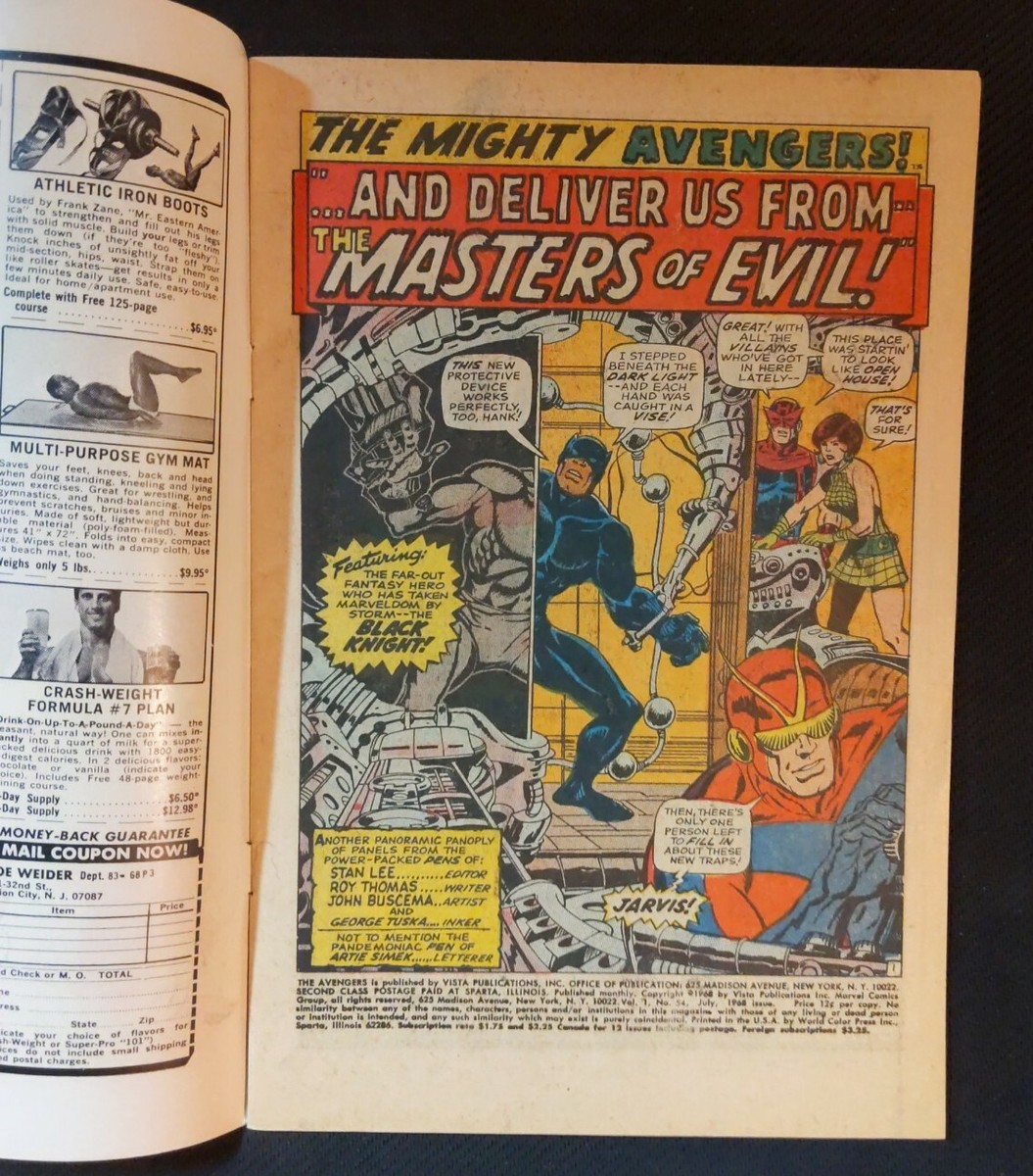 The Avengers #54 Marvel Comics Volume 1 1968 Silver Age FN