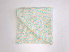Hand Knit pastel baby blanket 40" x 42" approx