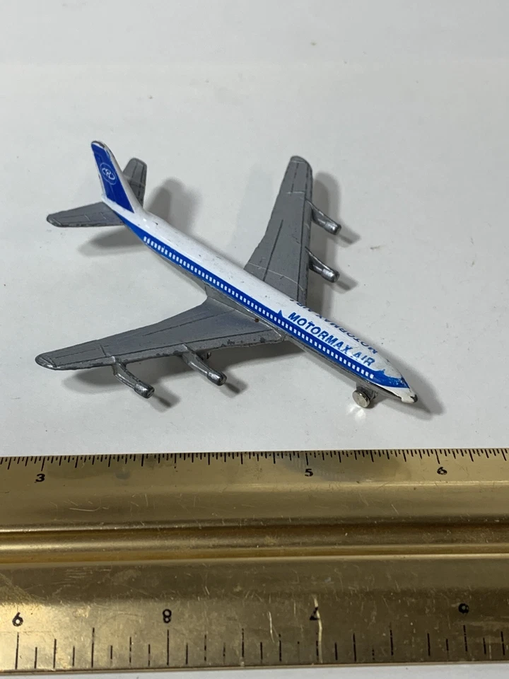 De colección Motormax Air Boeing 707 - Blanco y Azul - Escala 1/400 Diecast - A128 Foto 2 de 4