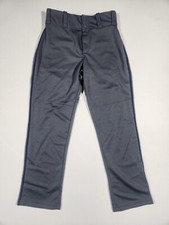 ALLESON Youth Baseball Pants Piped Gray/Navy S-XL 605WLBY