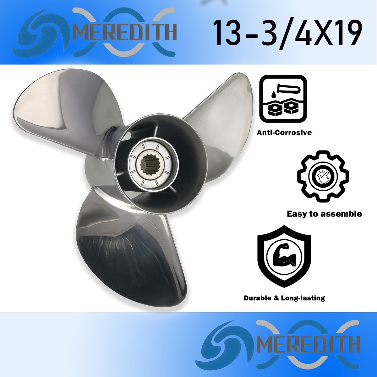 YAMAHA プロペラ　13×19 Amazon.com : YOUNG PROPS Tim's Marine 13 x 19 Stainless