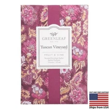 GREENLEAF Large Scented Envelope Sachet - Tuscan Vineyard - 3 pack - Made In USA