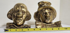 Solid Brass Clown Emmett Kelly & Clarabell Bookends / Door Stops (2) — photo 8