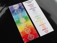 Chakra Bookmark, heavy paperboard & Free Shipping - HOLIDAY STOCKING STUFFER