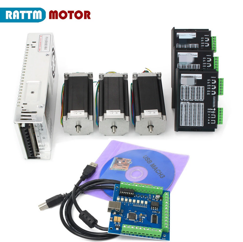 CNC Stepper Drivers Nema 23 Stepper Motor With CNC Driver - High Torque ...