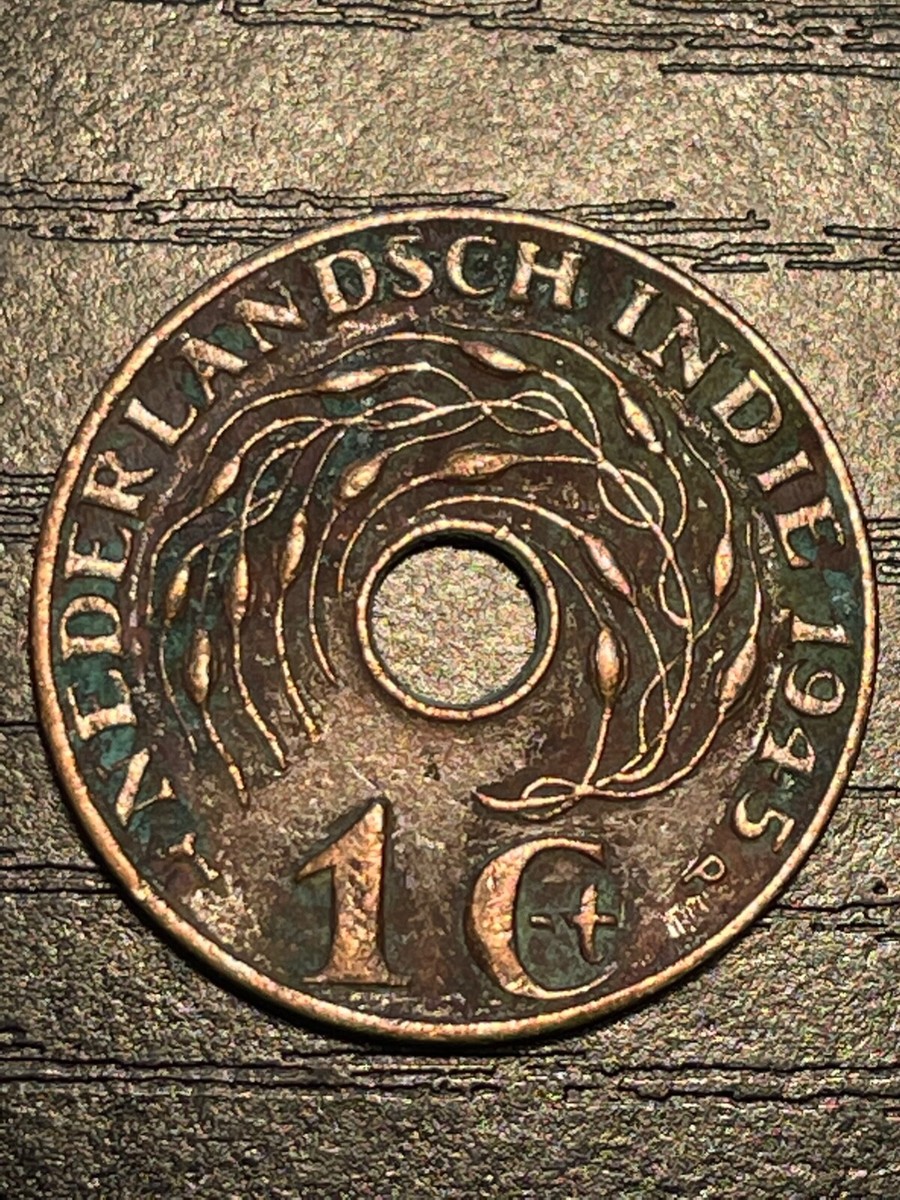 Indonesia Nederlandsch Indie 1 Cents 1945 Bronze coin | eBay