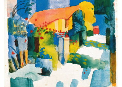Kunstkarte August Macke ''Haus im Garten''