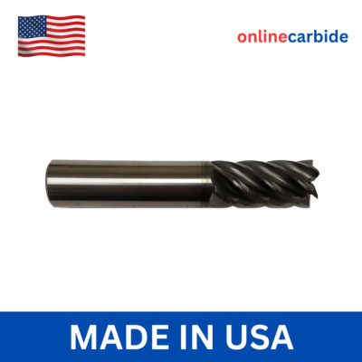 1/2'' 6 FLUTE CARBIDE END MILL -SQUARE END - AlCrN COATED
