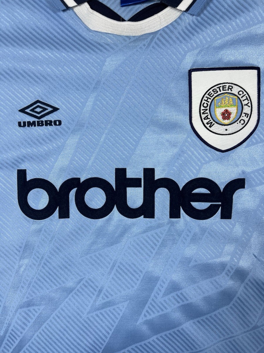 Manchester City Jersey Home Rare 93/95 Football Shirt Umbro Manchester City Jersey Home Rare 93/95 Football Shirt Umbro