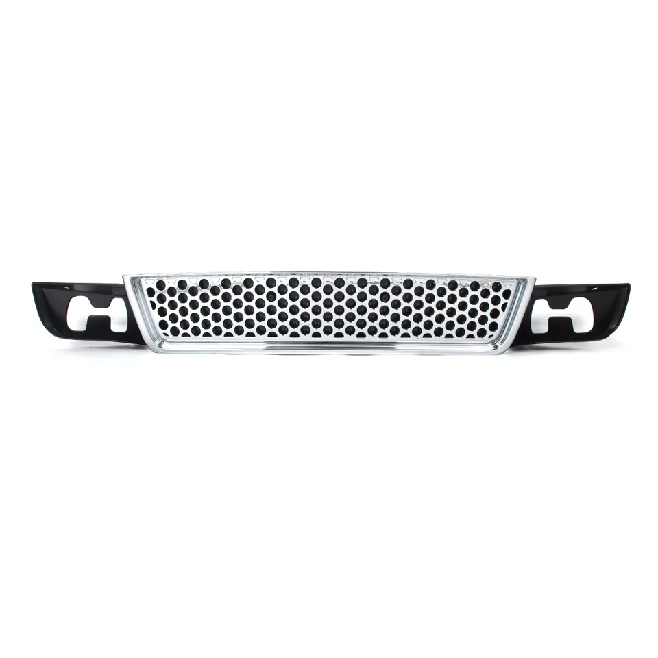 Chrome Round Hole Mesh Front Lower Bumper Grille Fits GMC Yukon Denali 2007-2014 - Image 3 of 4