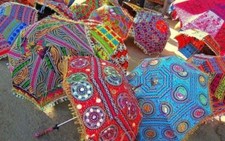 WHOLESALE LOT 5 PC INDIAN TRADITIONAL UMBRELLAS PARASOL RAJASTHANI DECOR