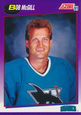 1991-92 Score American #368 BOB McGILL - San Jose Sharks