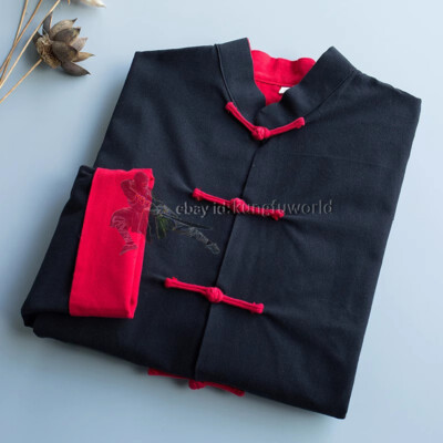 All Cotton Lined Casual Kung fu Jacket Wing Chun Tai Chi Coat Martial arts Top