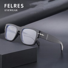 Men Women Square Anti Blue Light Reading Glasses Thick Frame Retro Glasses New