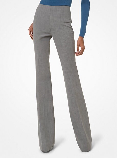 Michael Kors Collection stretch crepe flared 4 34” Designer Dress Pants ♡ Italy