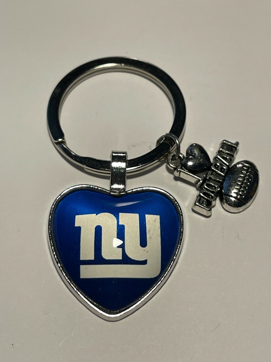 New York Giants NFL I Love Football Keychain NEW!!