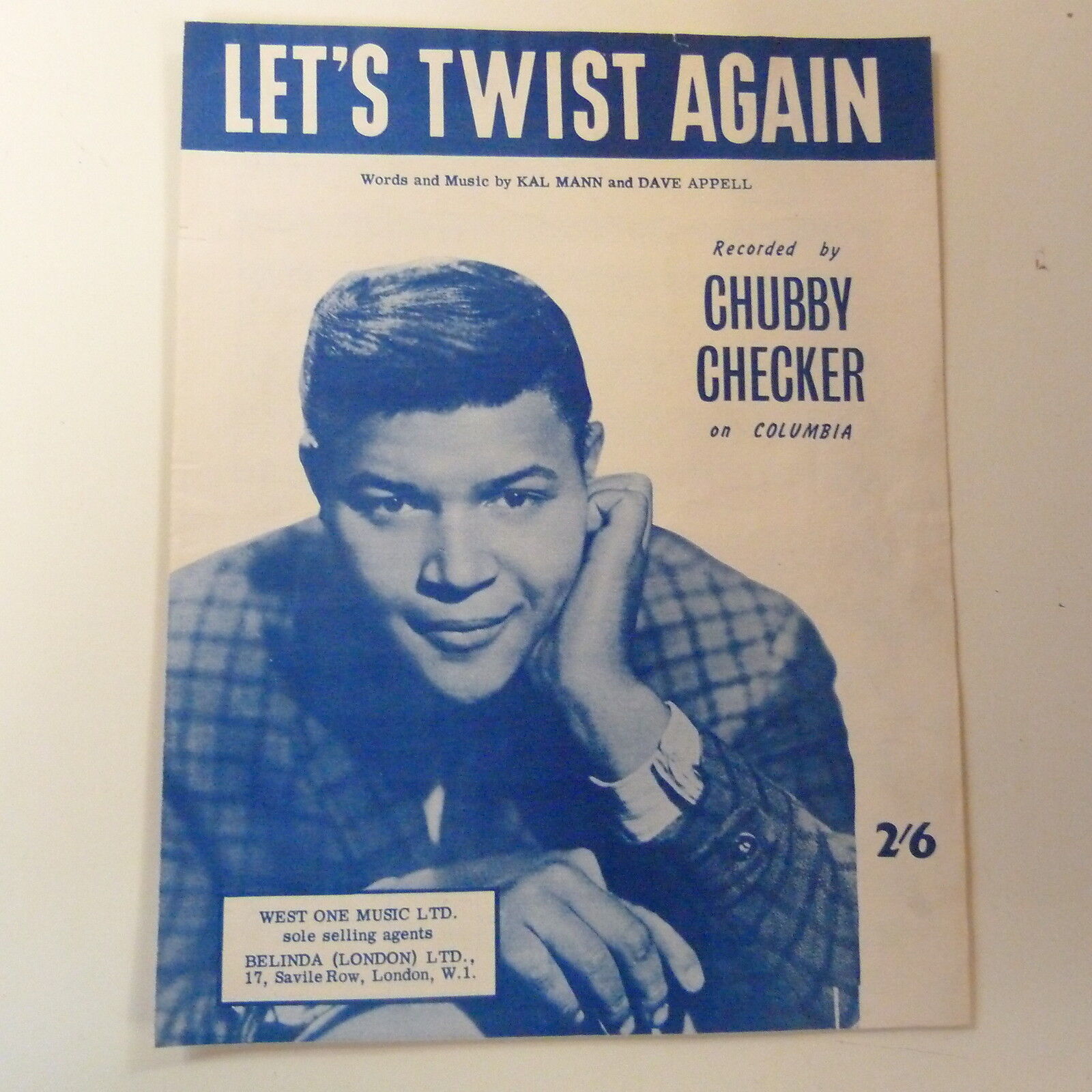 songsheet LET's TWIST AGAIN Chubby Checker 1961