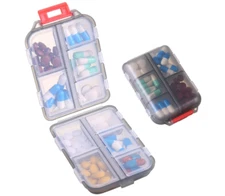 Small Pocket Pill Box Organizer Travel Case Medicine Holder Portable Container