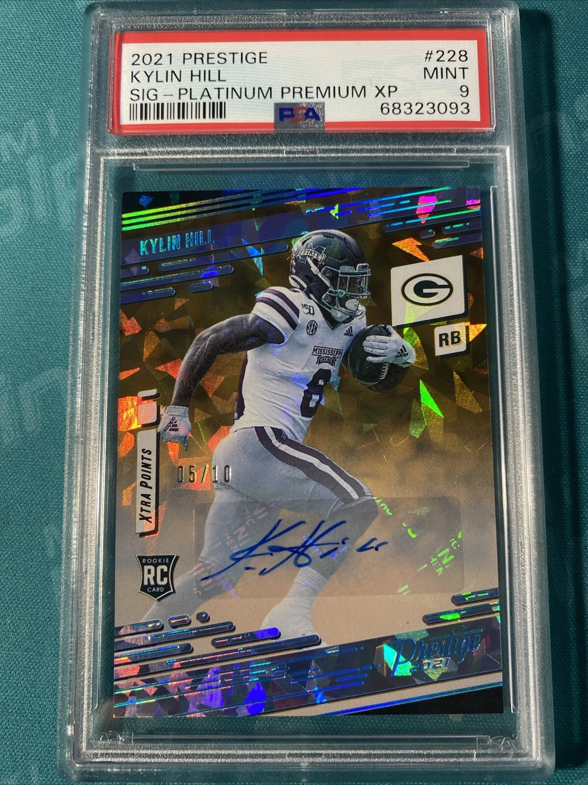 Kylin Hill Panini Prestige #228 Signature-Platinum Premium Xtra Points