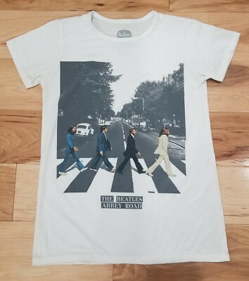 The Beatles Abbey Road, White T Shirt, Size Small, Womens