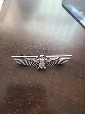 WW2 German Silver Eagle w/ Iron Cross Badge Hat Pin Brooch Military Medal Emblem
