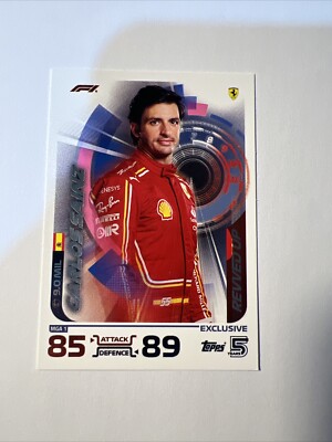 Carlos Sainz Topps F1 Turbo Attax 2024 Revved Up EXCLUSIVE Card # MGA 1