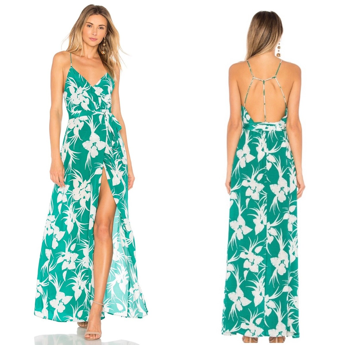 majorelle cubano maxi dress MAJORELLE Cubano Maxi Dress in Multi Flora in Multi Floral