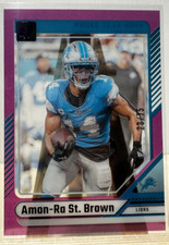 2024 Amon-Ra St. Brown Donruss Clearly Purple numbered #23/75 🔥