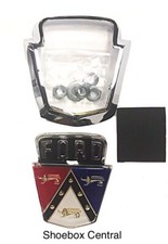 1950 1951 Ford Passenger Complete Deck Trunk Boot Emblem With Chrome Retainer