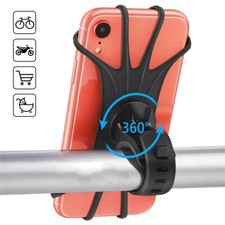 Silicone Bike Handlebar Mount Phone Holder For iPhone 15 14 Pro Samsung S24 S23