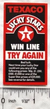 1984 Texaco Lucky Stars Win Line Try Again card