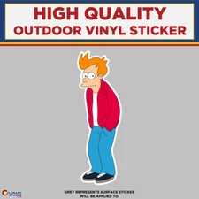Fry From Futurama, High Quality Vinyl Stickers