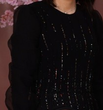 black beaded evening gown size 6