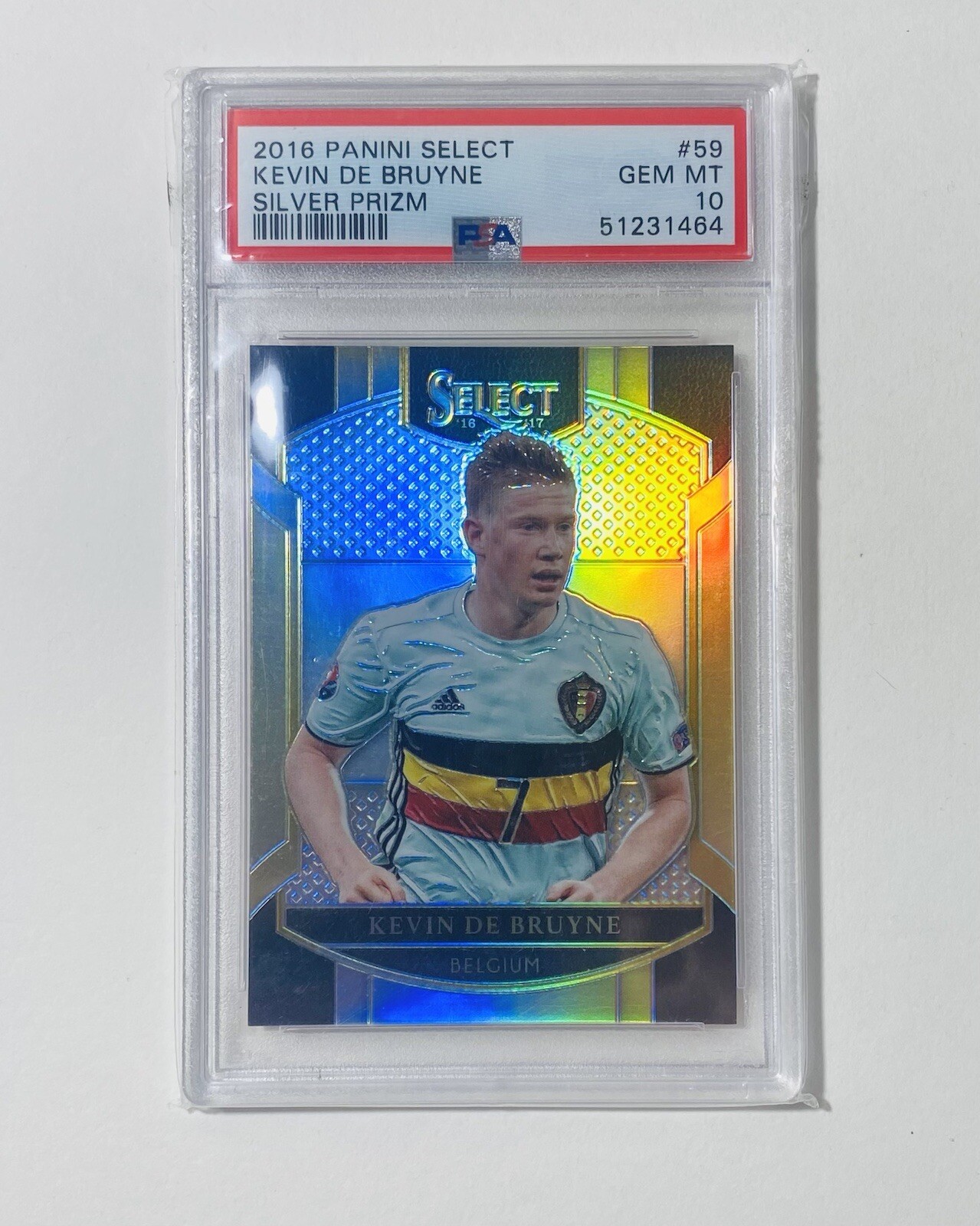 2016-17 Panini Select Terrace Silver Prizm Kevin de Bruyne #59 PSA 10 GEM MT