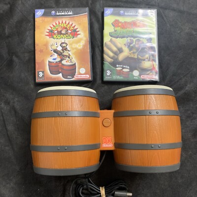 Donkey Konga mit Bongos plus Donkey Kong Junglebeat GameCube - Bongos und Spiele