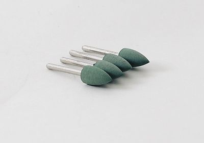 DENTAL LAB MOUNTED SILICONE POLISHING POINT MIDGETS REDUCTION 100/BOX GREEN FG